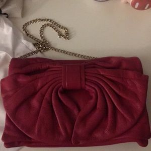 Red valentino bow front cross body purse